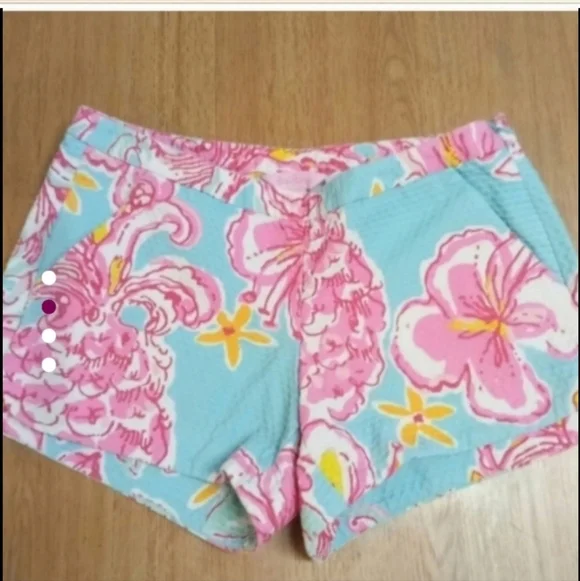 Lilly Pulitzer 00 shorts floral preppy Coastal Girlie - Picture 2 of 4